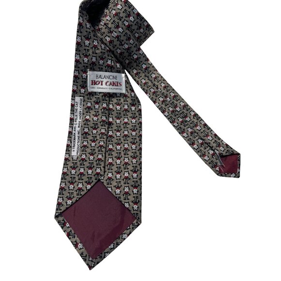 Vintage Felix The Cat Silk Tie By Balancine Hot Cakes - Picture 3 of 6